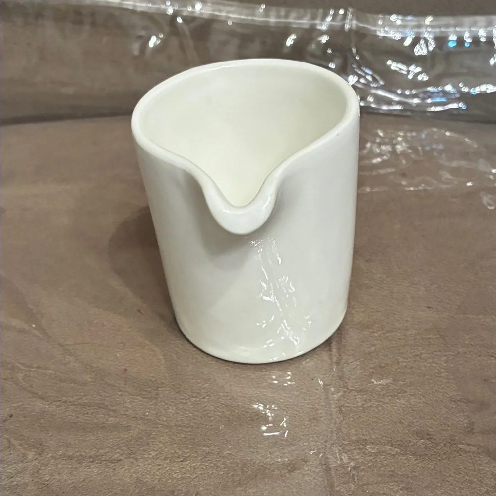 Fortress Fortaluxe White Ceramic Creamer Pitcher